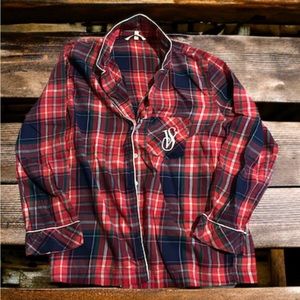 Bright Tartan Plaid VICTORIA'S SECRET Flannel Long Pajama Set
